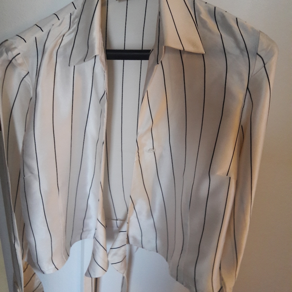 Patrick Christopher Silk 1 Buttons Up Wrap Shirt … - image 6